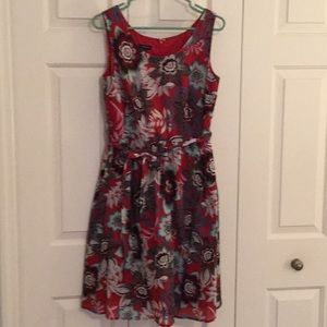 Sleeveless summer floral dress